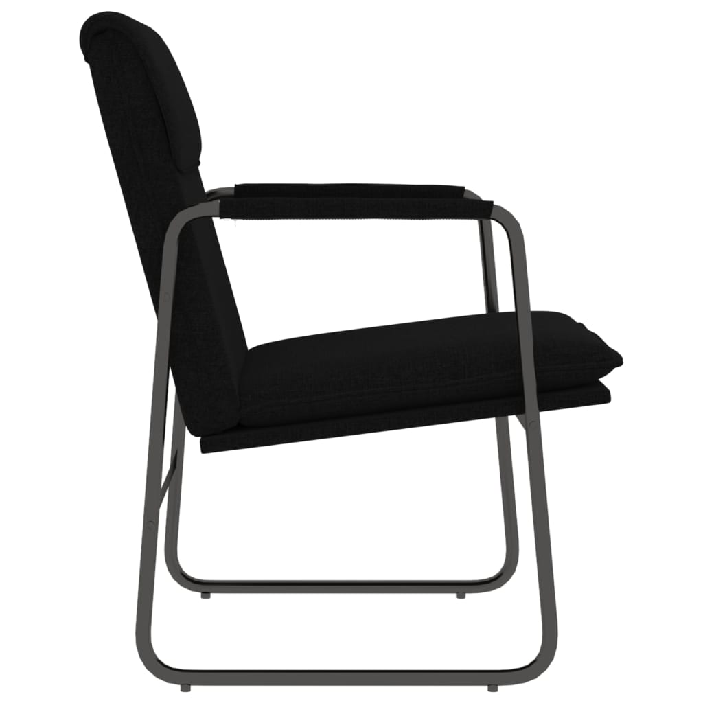 Loungestoel 55x64x80 cm stof zwart is nu te koop bij PeponiXL, paradijselijk wonen!