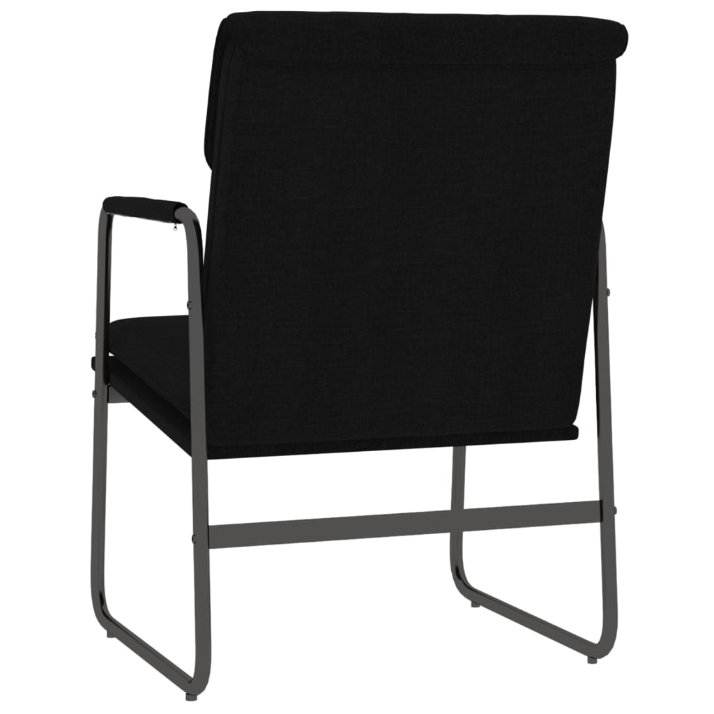 Loungestoel 55x64x80 cm stof zwart is nu te koop bij PeponiXL, paradijselijk wonen!