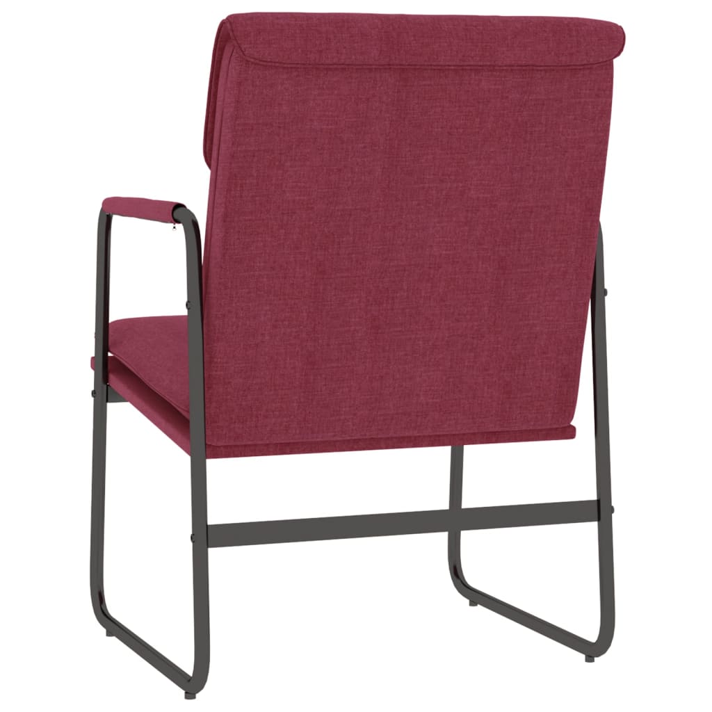 Loungestoel 55x64x80 cm stof wijnrood is nu te koop bij PeponiXL, paradijselijk wonen!