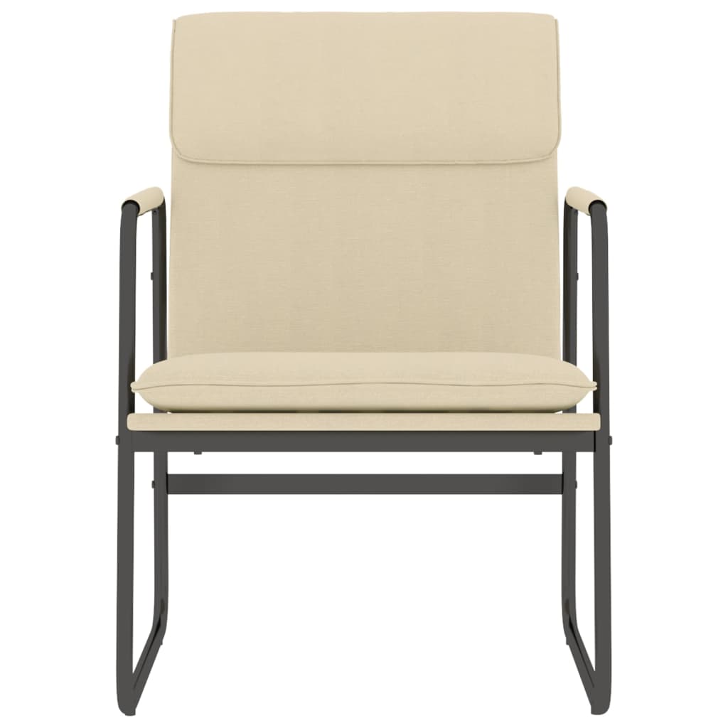 Loungestoel 55x64x80 cm stof crèmekleurig is nu te koop bij PeponiXL, paradijselijk wonen!