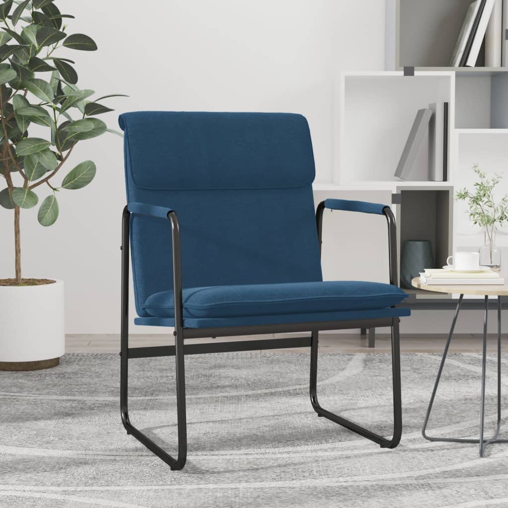 Loungestoel 55x64x80 cm stof blauw is nu te koop bij PeponiXL, paradijselijk wonen!