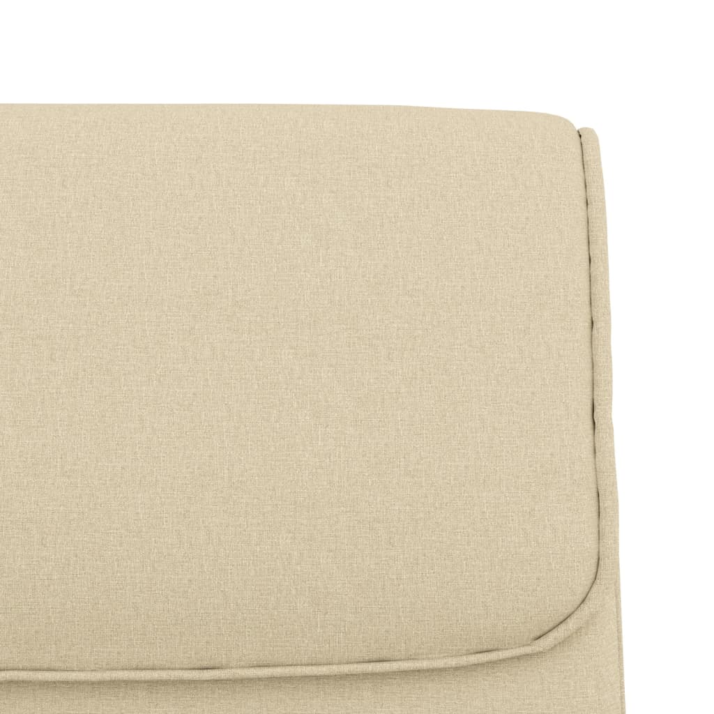 Bankje 100x64x80 cm stof crèmekleurig is nu te koop bij PeponiXL, paradijselijk wonen!