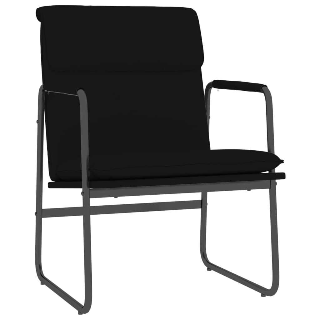 Loungestoel 55x64x80 cm kunstleer zwart is nu te koop bij PeponiXL, paradijselijk wonen!