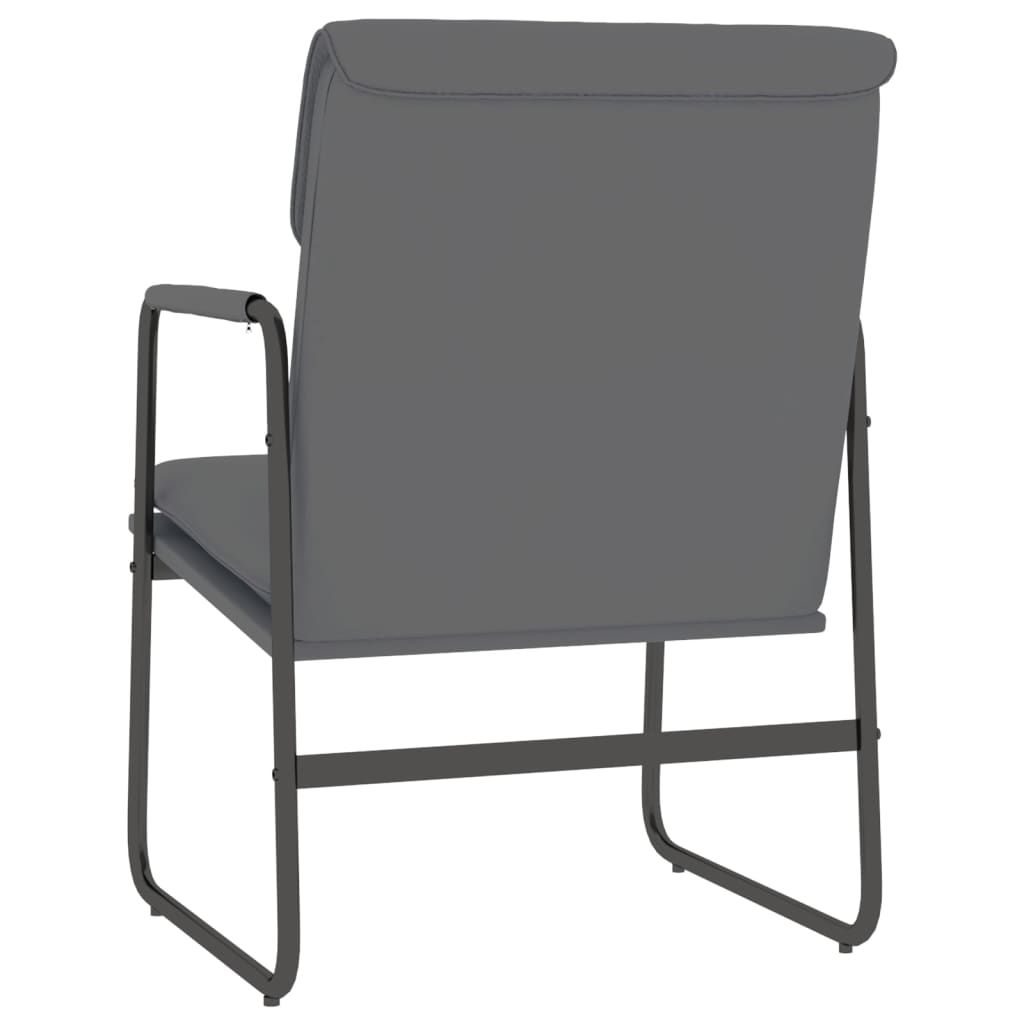 Loungestoel 55x64x80 cm kunstleer grijs is nu te koop bij PeponiXL, paradijselijk wonen!