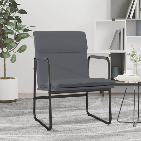Loungestoel 55x64x80 cm kunstleer grijs is nu te koop bij PeponiXL, paradijselijk wonen!