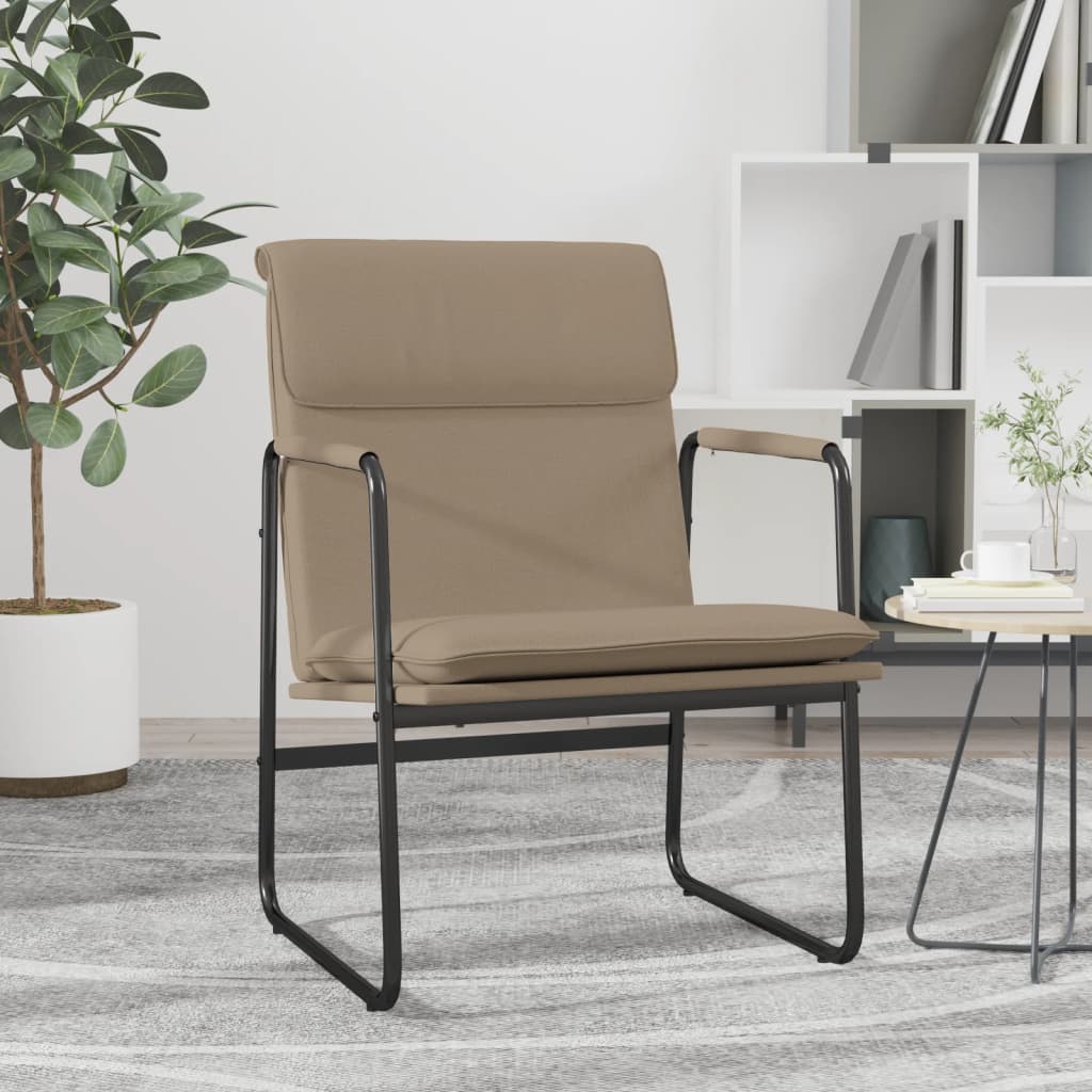 Loungestoel 55x64x80 cm kunstleer cappuccinokleurig is nu te koop bij PeponiXL, paradijselijk wonen!