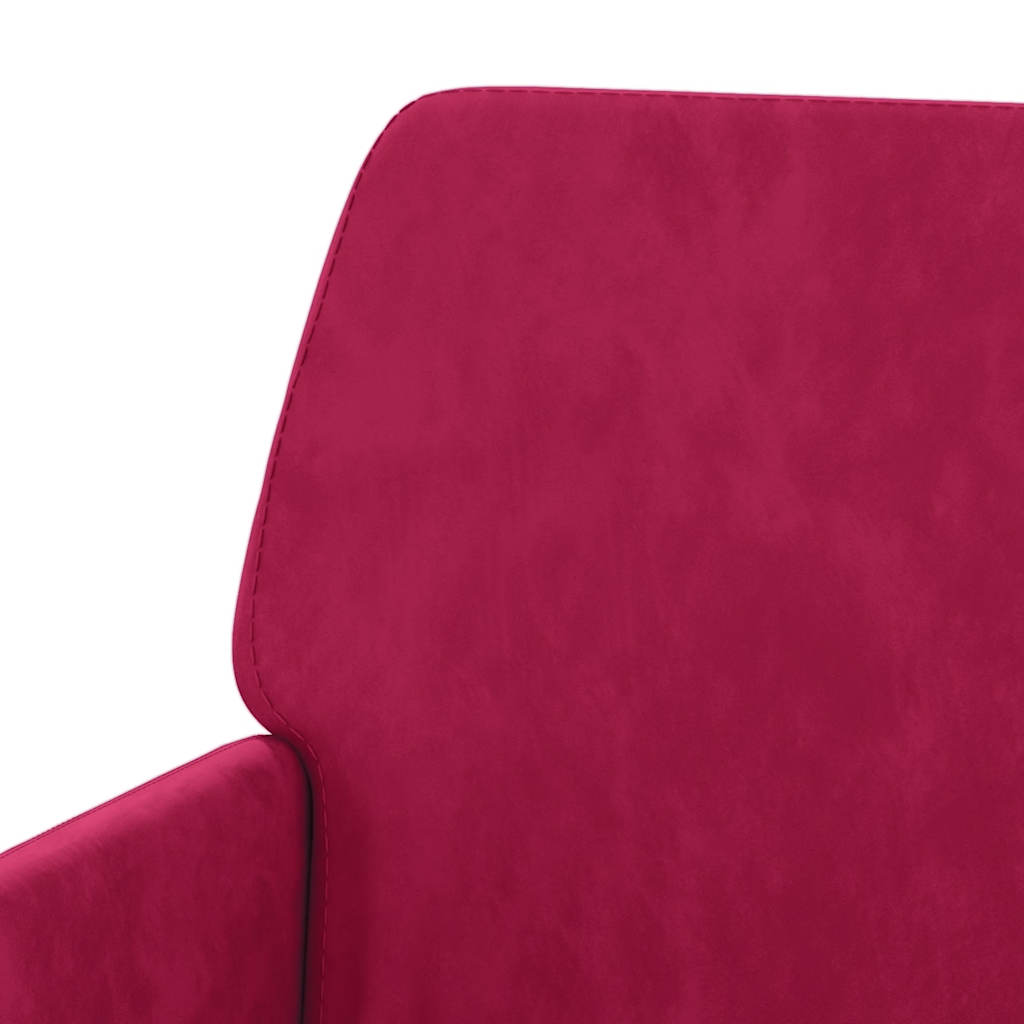 Fauteuil 62x79x79 cm fluweel wijnrood is nu te koop bij PeponiXL, paradijselijk wonen!