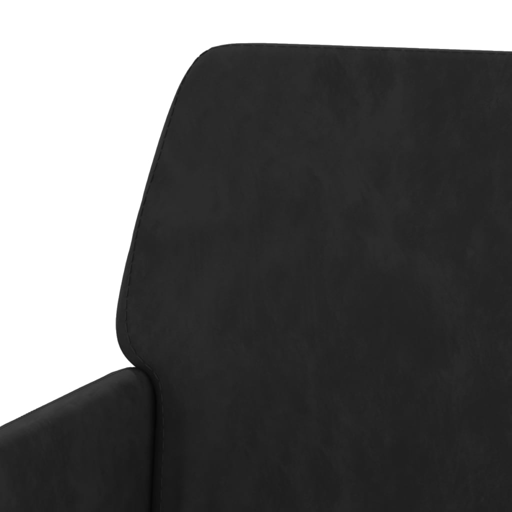 Fauteuil 62x79x79 cm fluweel zwart is nu te koop bij PeponiXL, paradijselijk wonen!