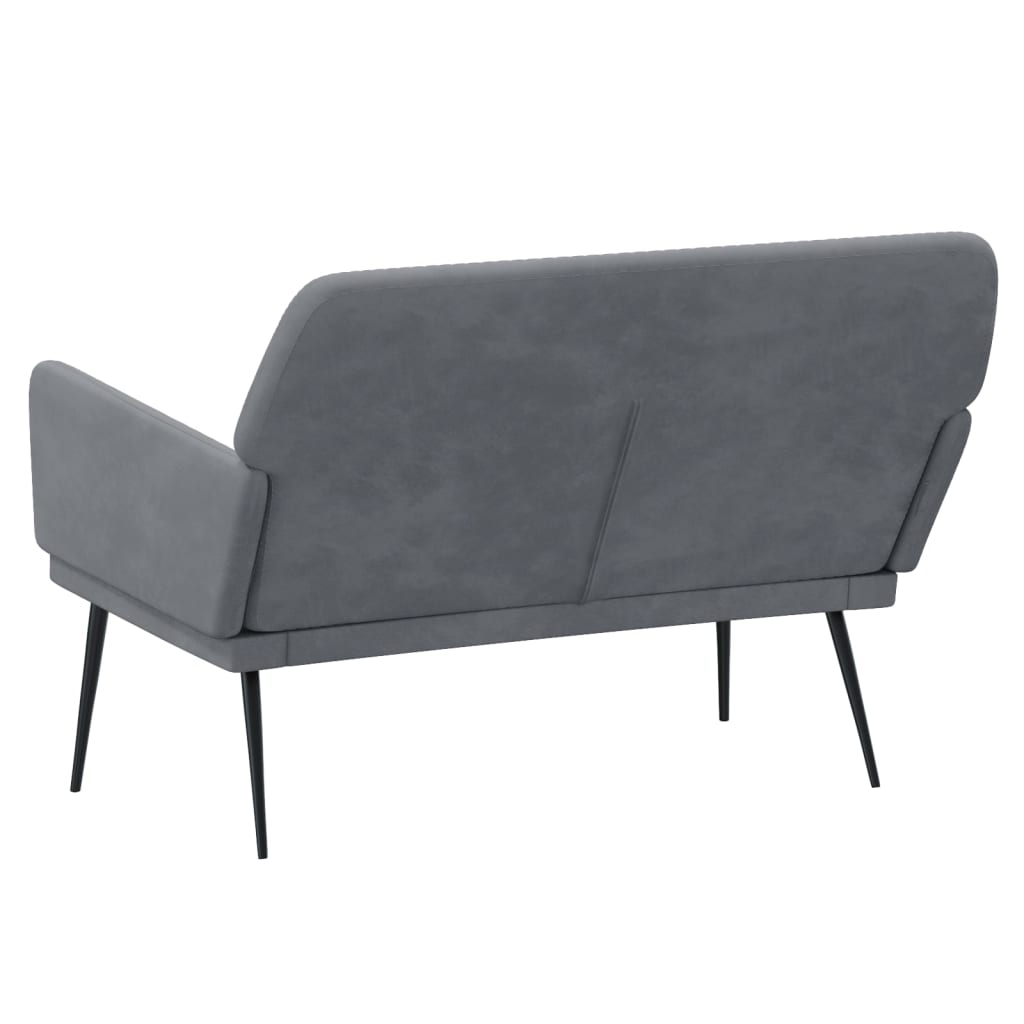 Bankje 108x79x79 cm fluweel donkergrijs is nu te koop bij PeponiXL, paradijselijk wonen!