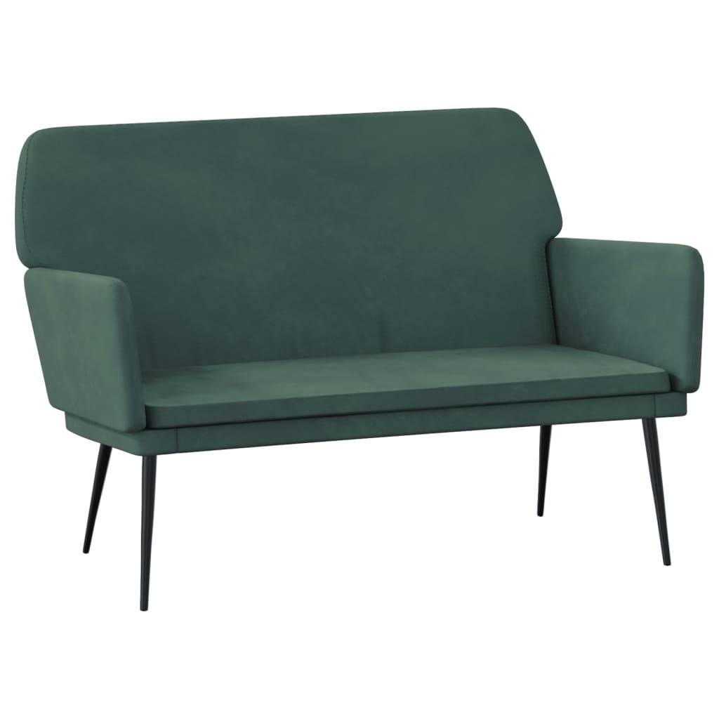 Bankje 108x79x79 cm fluweel donkergroen is nu te koop bij PeponiXL, paradijselijk wonen!