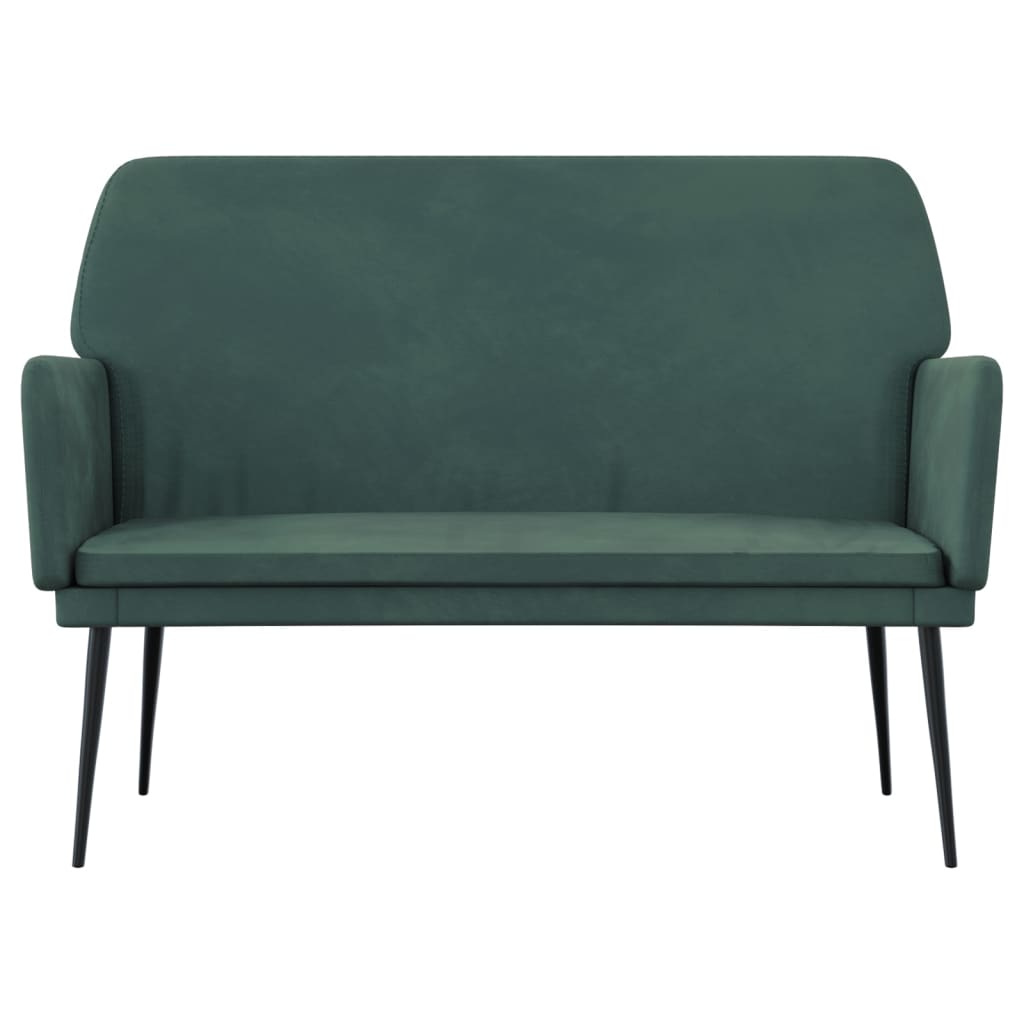 Bankje 108x79x79 cm fluweel donkergroen is nu te koop bij PeponiXL, paradijselijk wonen!
