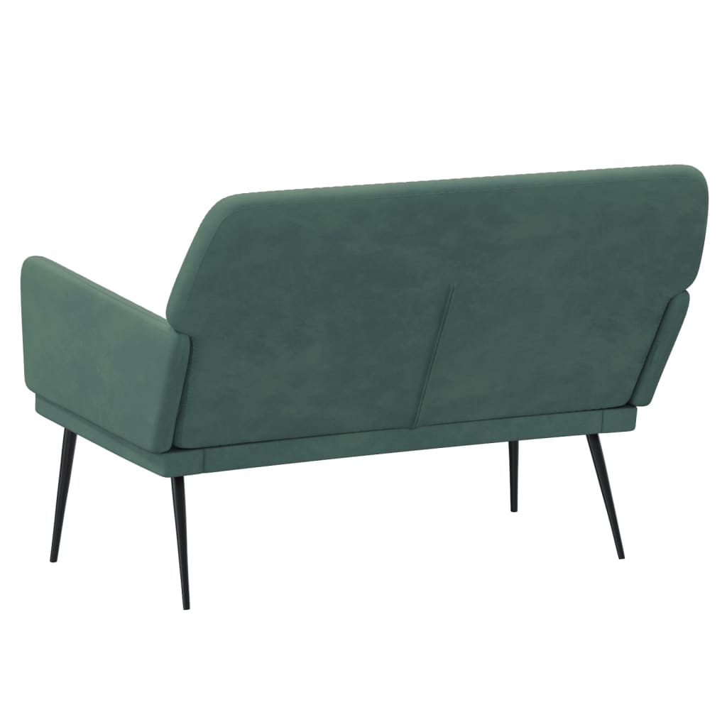 Bankje 108x79x79 cm fluweel donkergroen is nu te koop bij PeponiXL, paradijselijk wonen!
