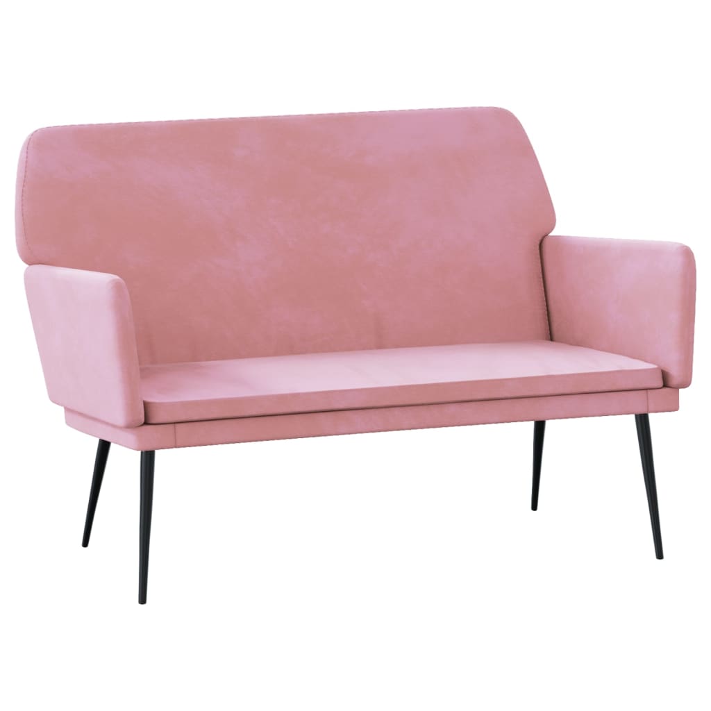 Bankje 108x79x79 cm fluweel roze is nu te koop bij PeponiXL, paradijselijk wonen!