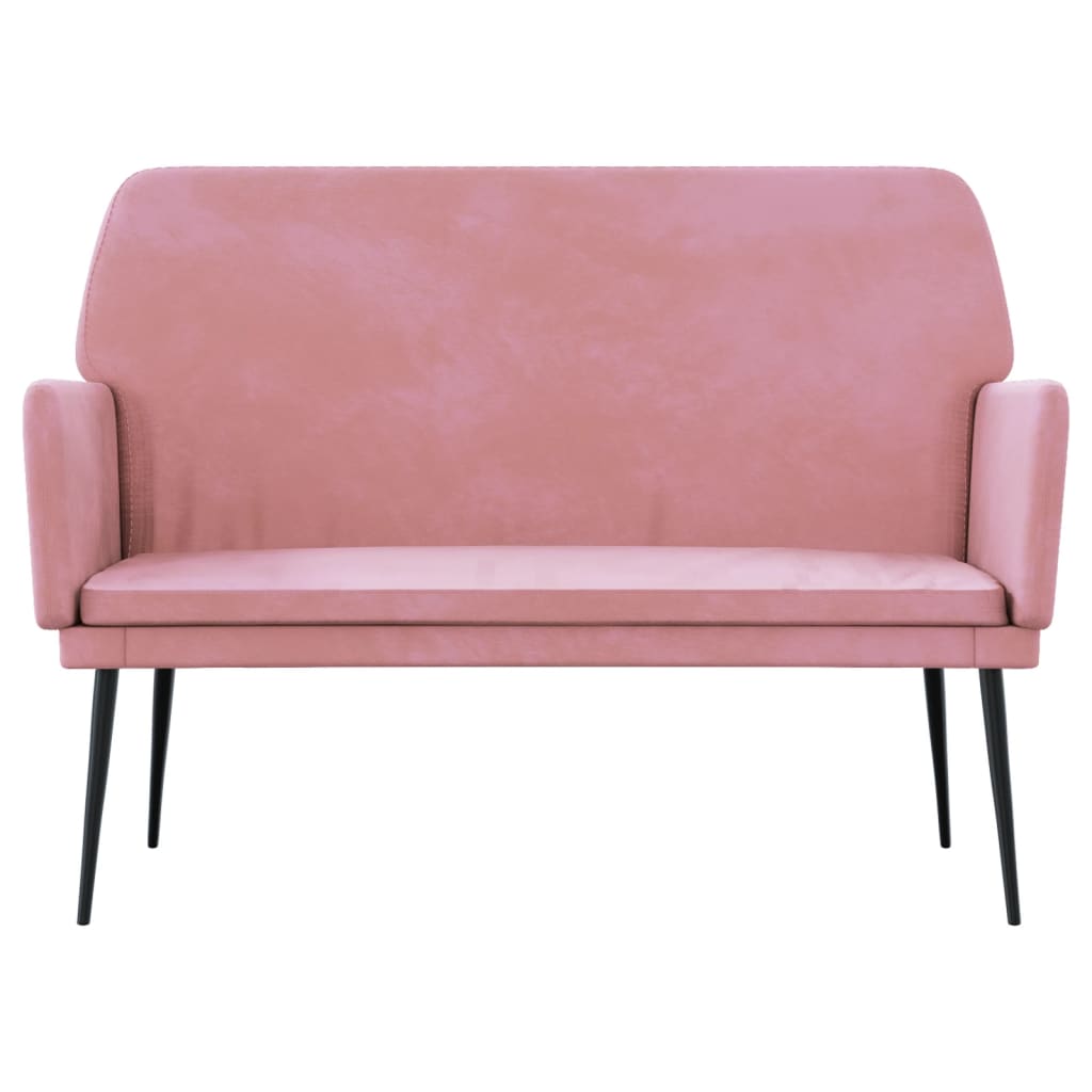 Bankje 108x79x79 cm fluweel roze is nu te koop bij PeponiXL, paradijselijk wonen!