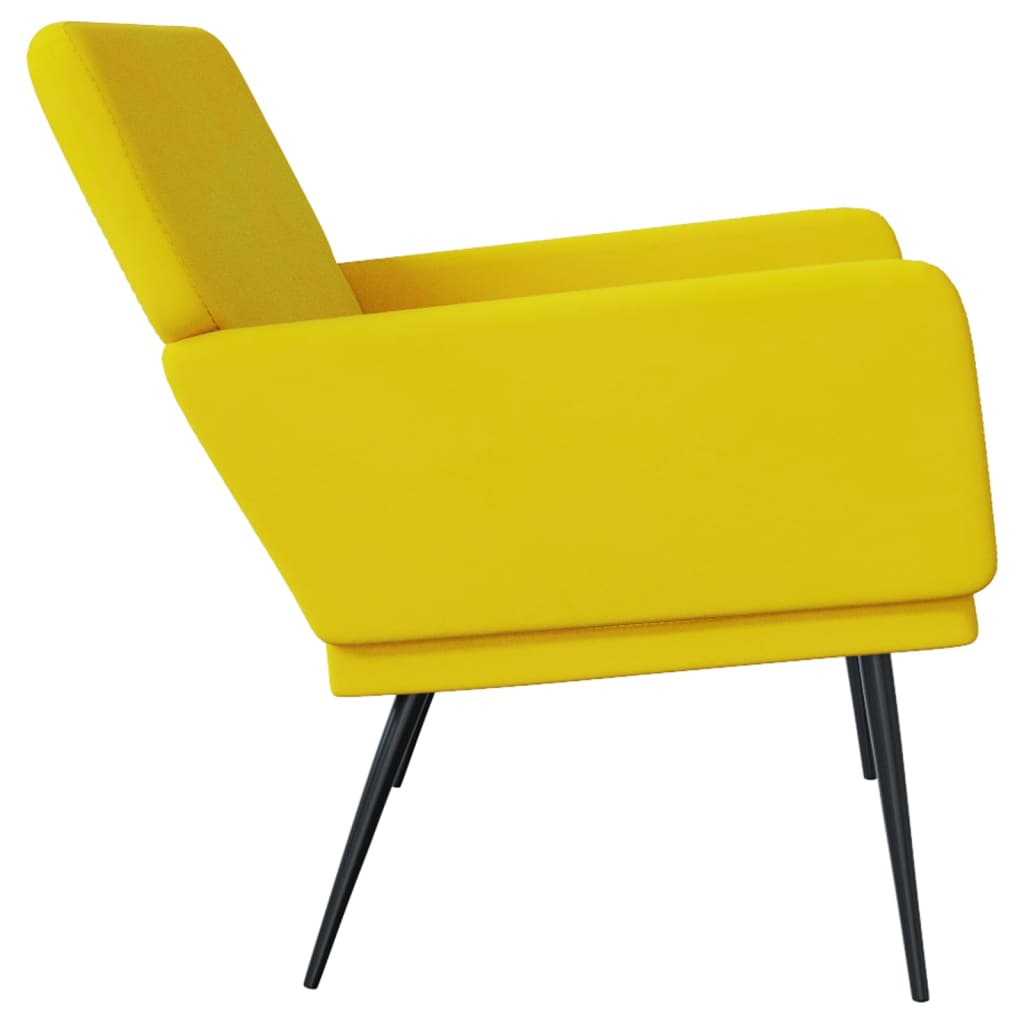 Bankje 108x79x79 cm fluweel geel is nu te koop bij PeponiXL, paradijselijk wonen!