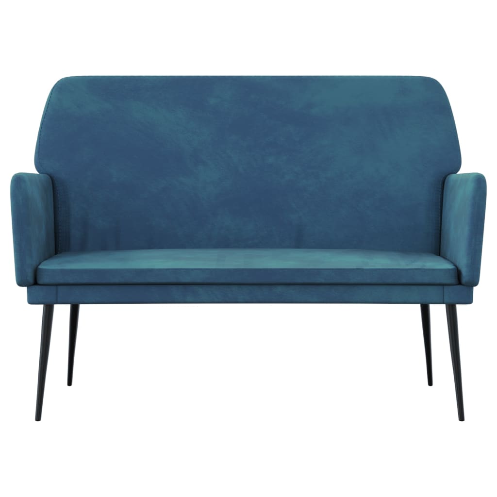 Bankje 108x79x79 cm fluweel blauw is nu te koop bij PeponiXL, paradijselijk wonen!