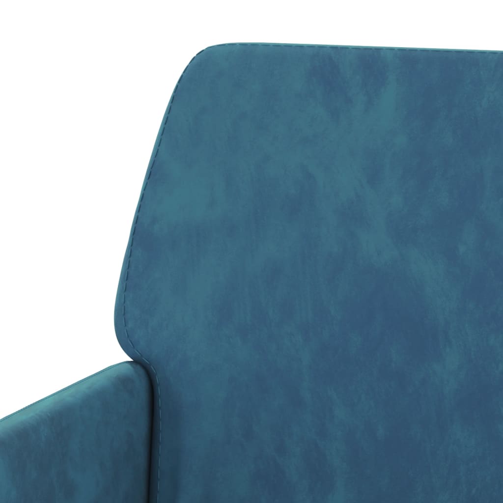 Bankje 108x79x79 cm fluweel blauw is nu te koop bij PeponiXL, paradijselijk wonen!