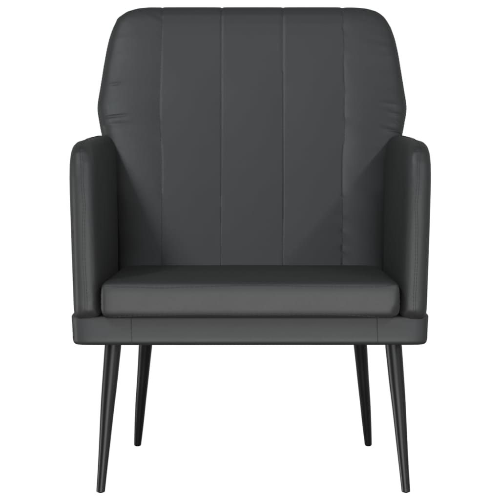 Fauteuil 61x78x80 cm kunstleer zwart is nu te koop bij PeponiXL, paradijselijk wonen!