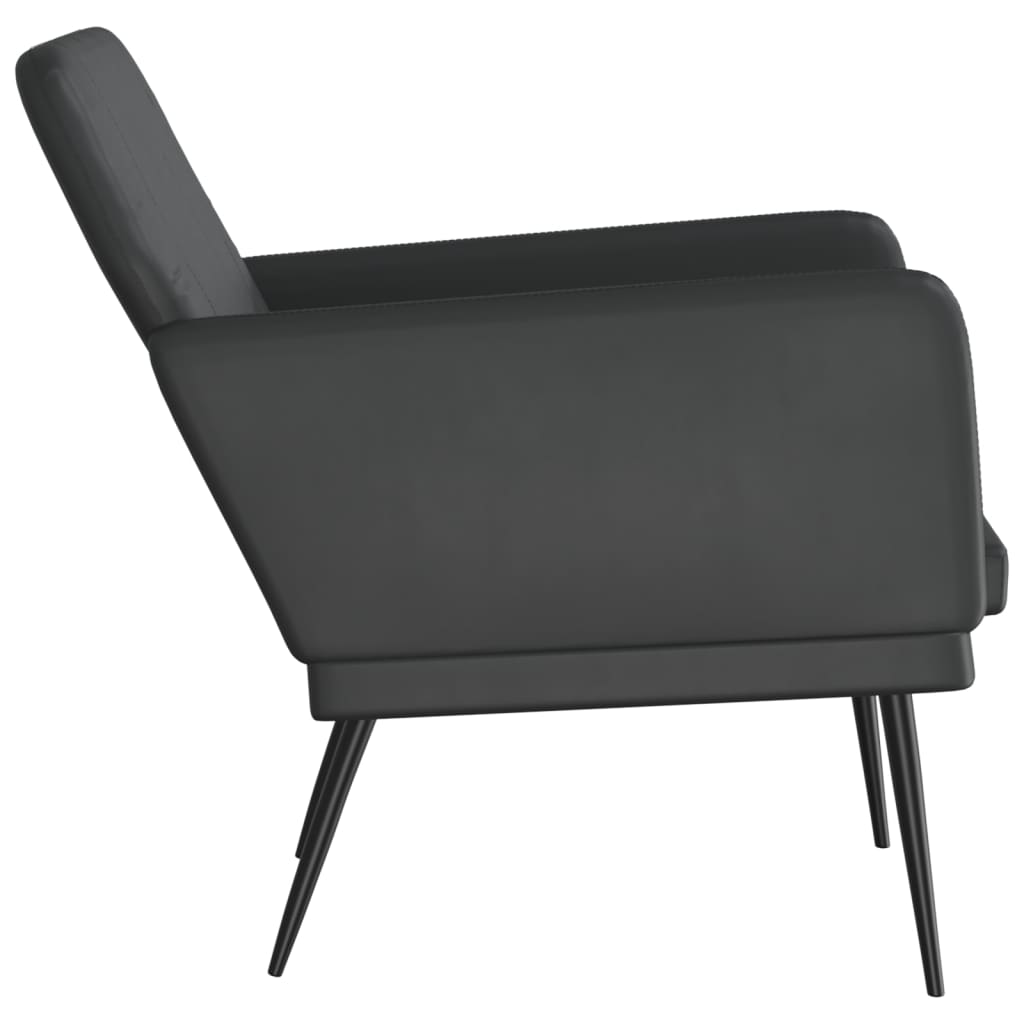 Fauteuil 61x78x80 cm kunstleer zwart is nu te koop bij PeponiXL, paradijselijk wonen!
