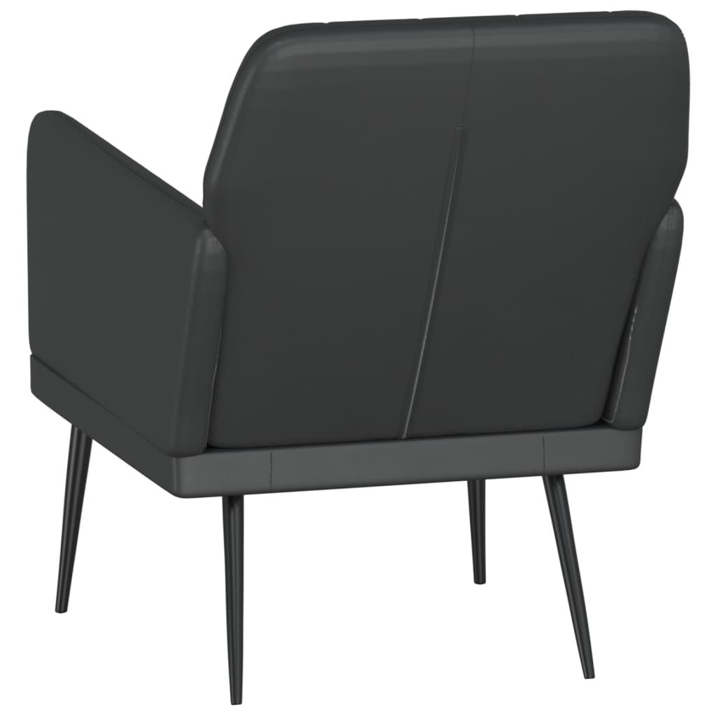 Fauteuil 61x78x80 cm kunstleer zwart is nu te koop bij PeponiXL, paradijselijk wonen!