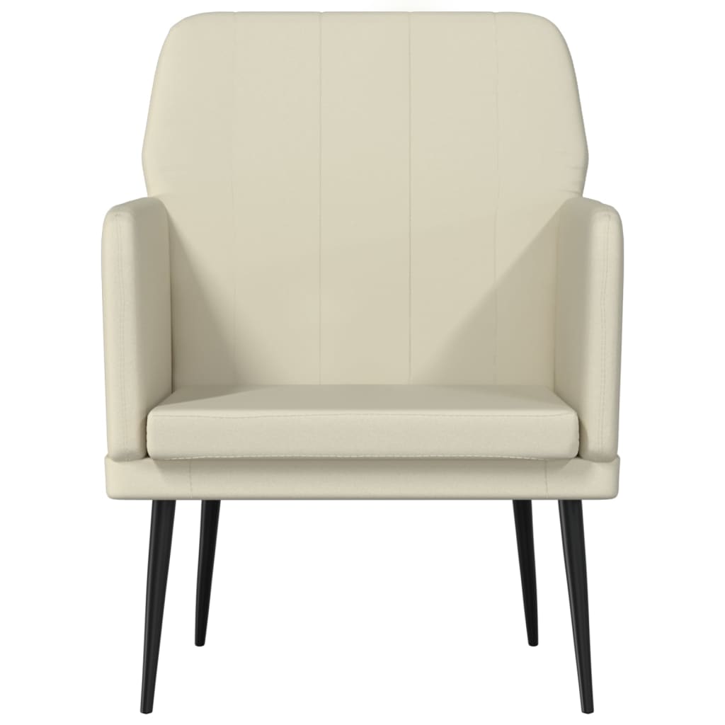 Fauteuil 61x78x80 cm kunstleer crèmekleurig is nu te koop bij PeponiXL, paradijselijk wonen!