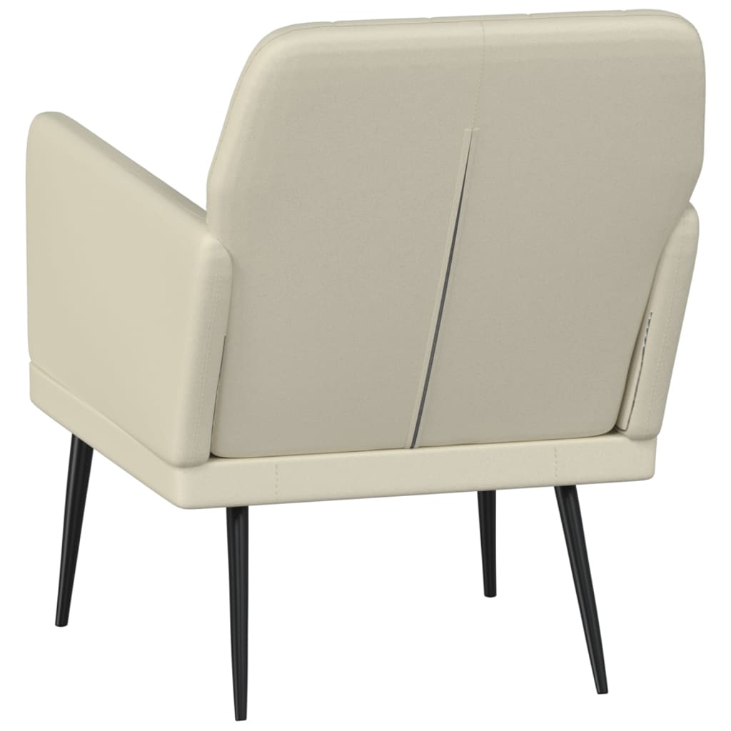 Fauteuil 61x78x80 cm kunstleer crèmekleurig is nu te koop bij PeponiXL, paradijselijk wonen!
