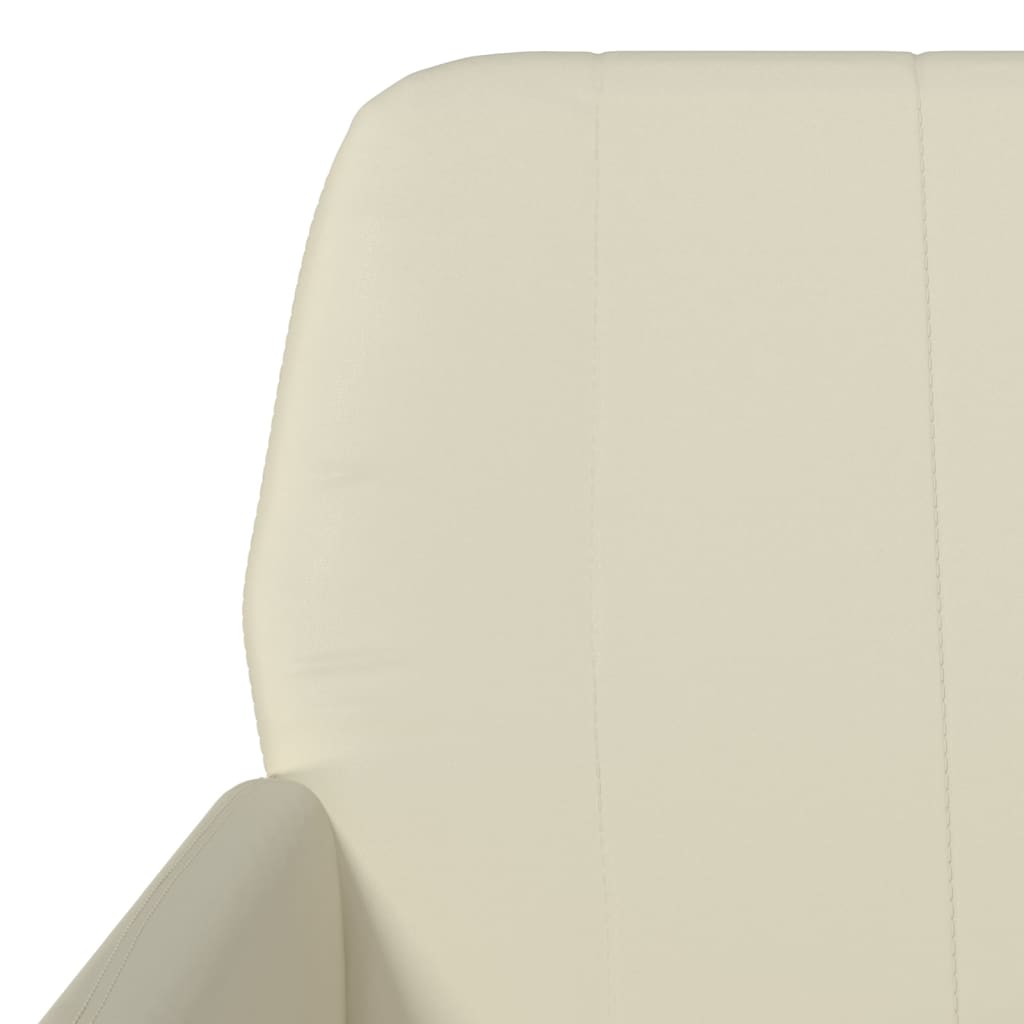Fauteuil 61x78x80 cm kunstleer crèmekleurig is nu te koop bij PeponiXL, paradijselijk wonen!