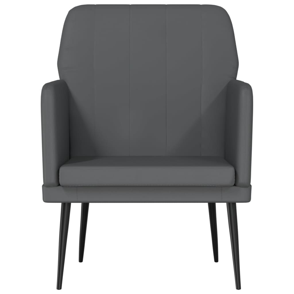 Fauteuil 61x78x80 cm kunstleer grijs is nu te koop bij PeponiXL, paradijselijk wonen!
