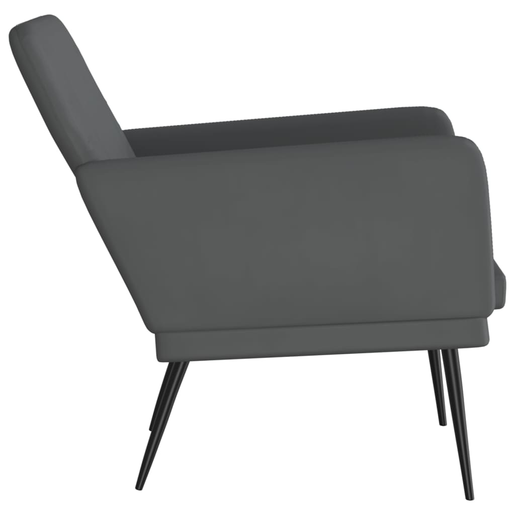Fauteuil 61x78x80 cm kunstleer grijs is nu te koop bij PeponiXL, paradijselijk wonen!