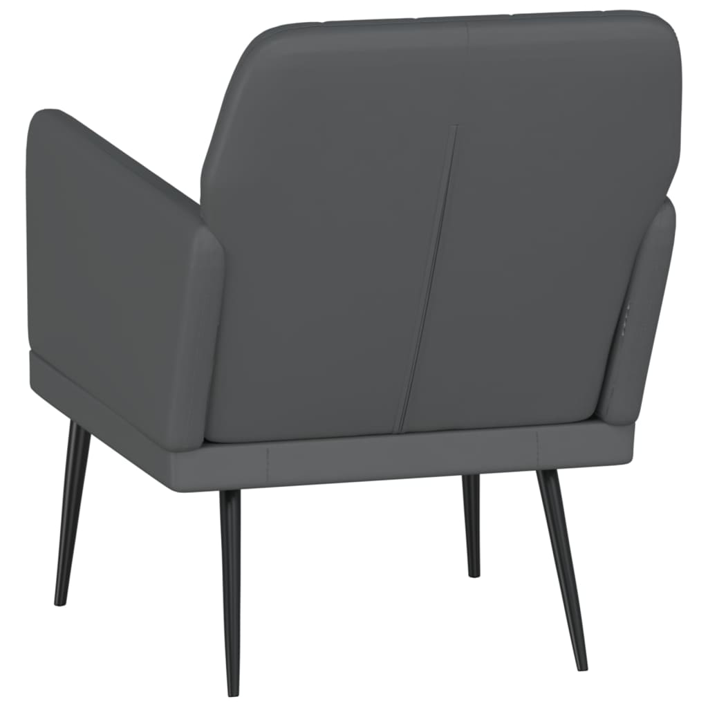 Fauteuil 61x78x80 cm kunstleer grijs is nu te koop bij PeponiXL, paradijselijk wonen!