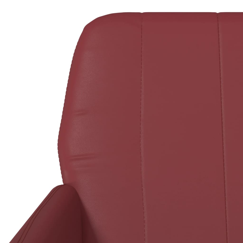 Fauteuil 61x78x80 cm kunstleer wijnrood is nu te koop bij PeponiXL, paradijselijk wonen!