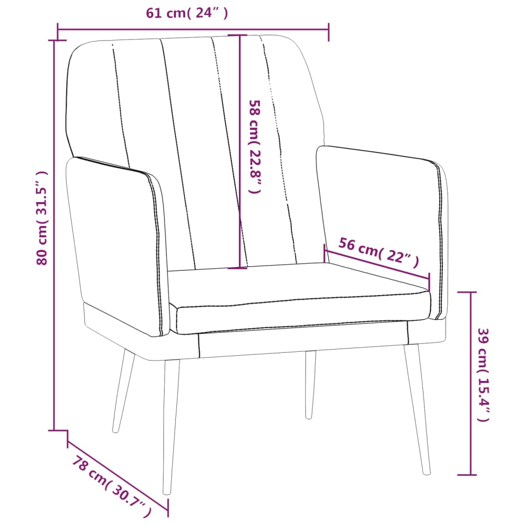 Fauteuil 61x78x80 cm kunstleer wijnrood is nu te koop bij PeponiXL, paradijselijk wonen!