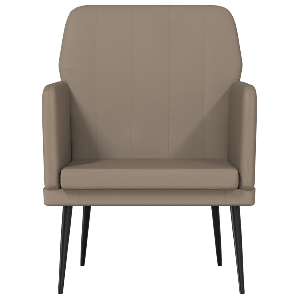 Fauteuil 61x78x80 cm kunstleer cappuccinokleurig is nu te koop bij PeponiXL, paradijselijk wonen!