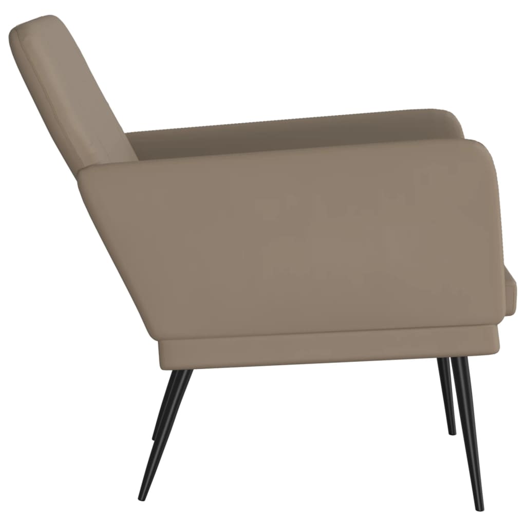 Fauteuil 61x78x80 cm kunstleer cappuccinokleurig is nu te koop bij PeponiXL, paradijselijk wonen!