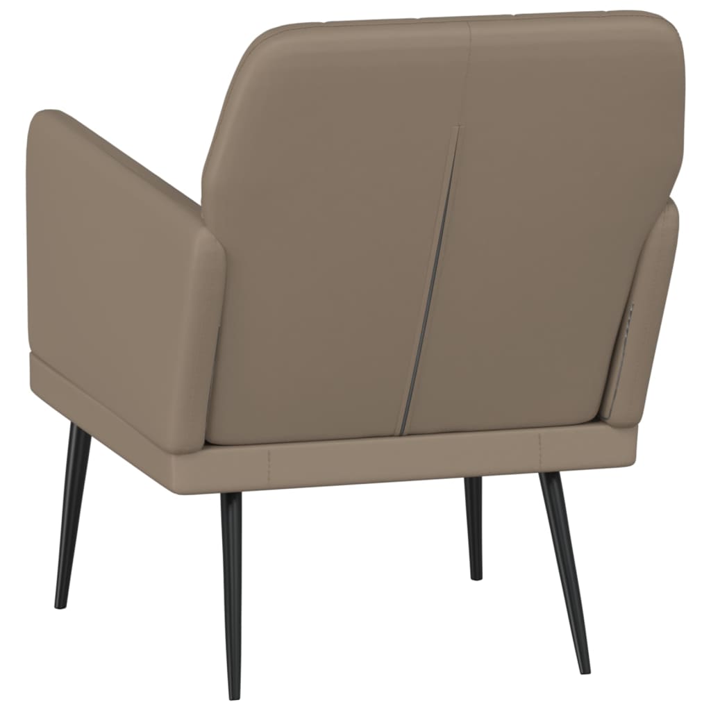 Fauteuil 61x78x80 cm kunstleer cappuccinokleurig is nu te koop bij PeponiXL, paradijselijk wonen!
