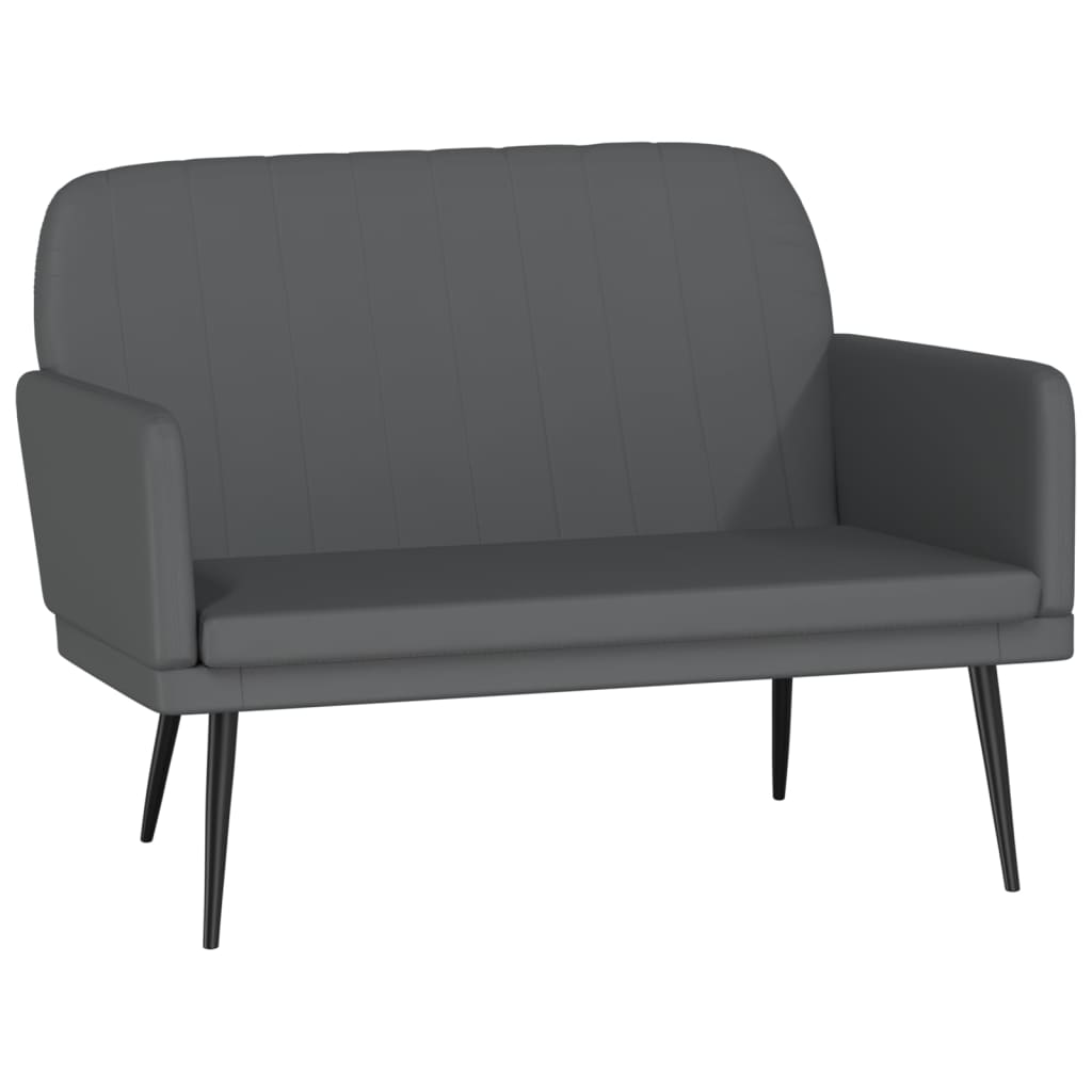 Bankje 107x80x81 cm kunstleer grijs is nu te koop bij PeponiXL, paradijselijk wonen!