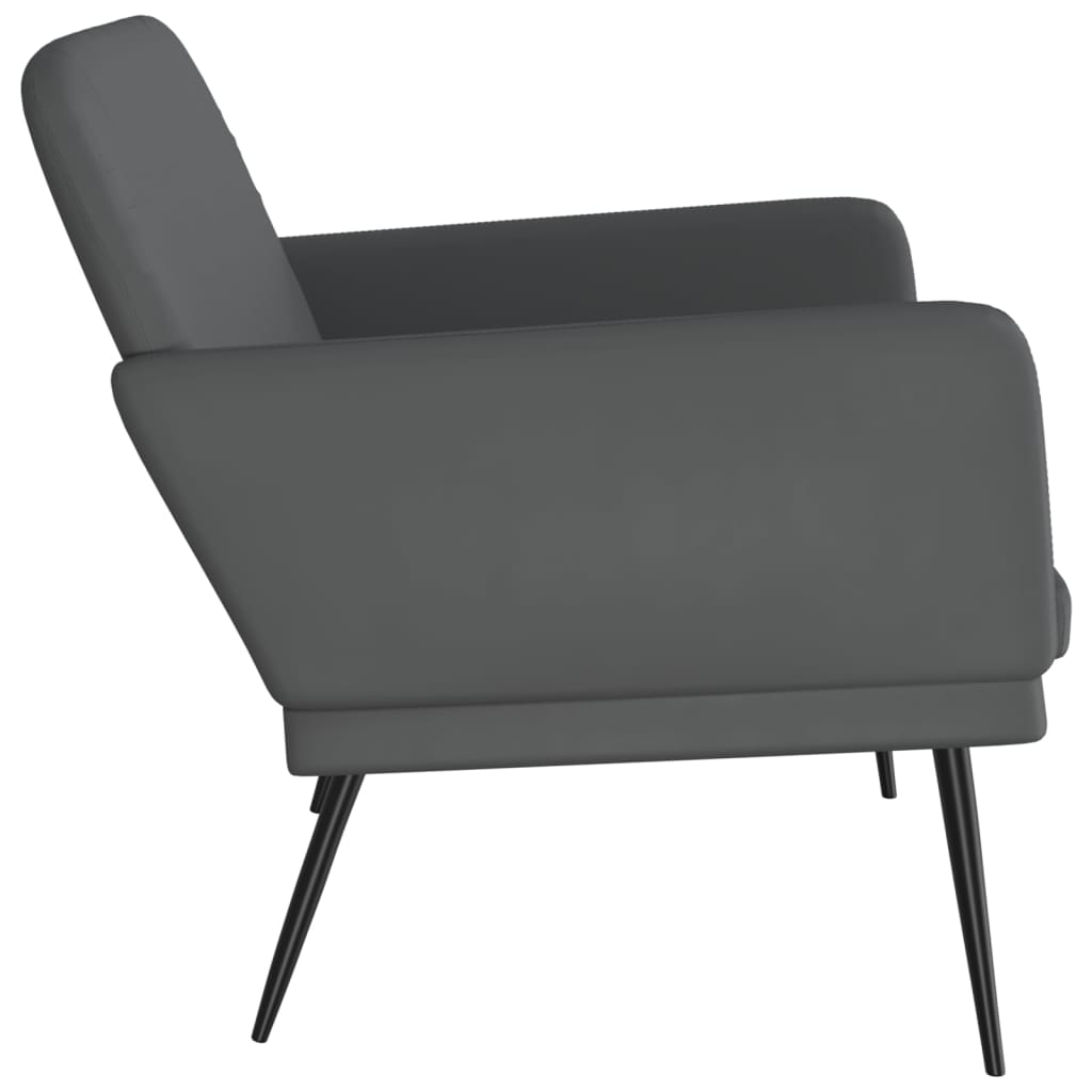 Bankje 107x80x81 cm kunstleer grijs is nu te koop bij PeponiXL, paradijselijk wonen!