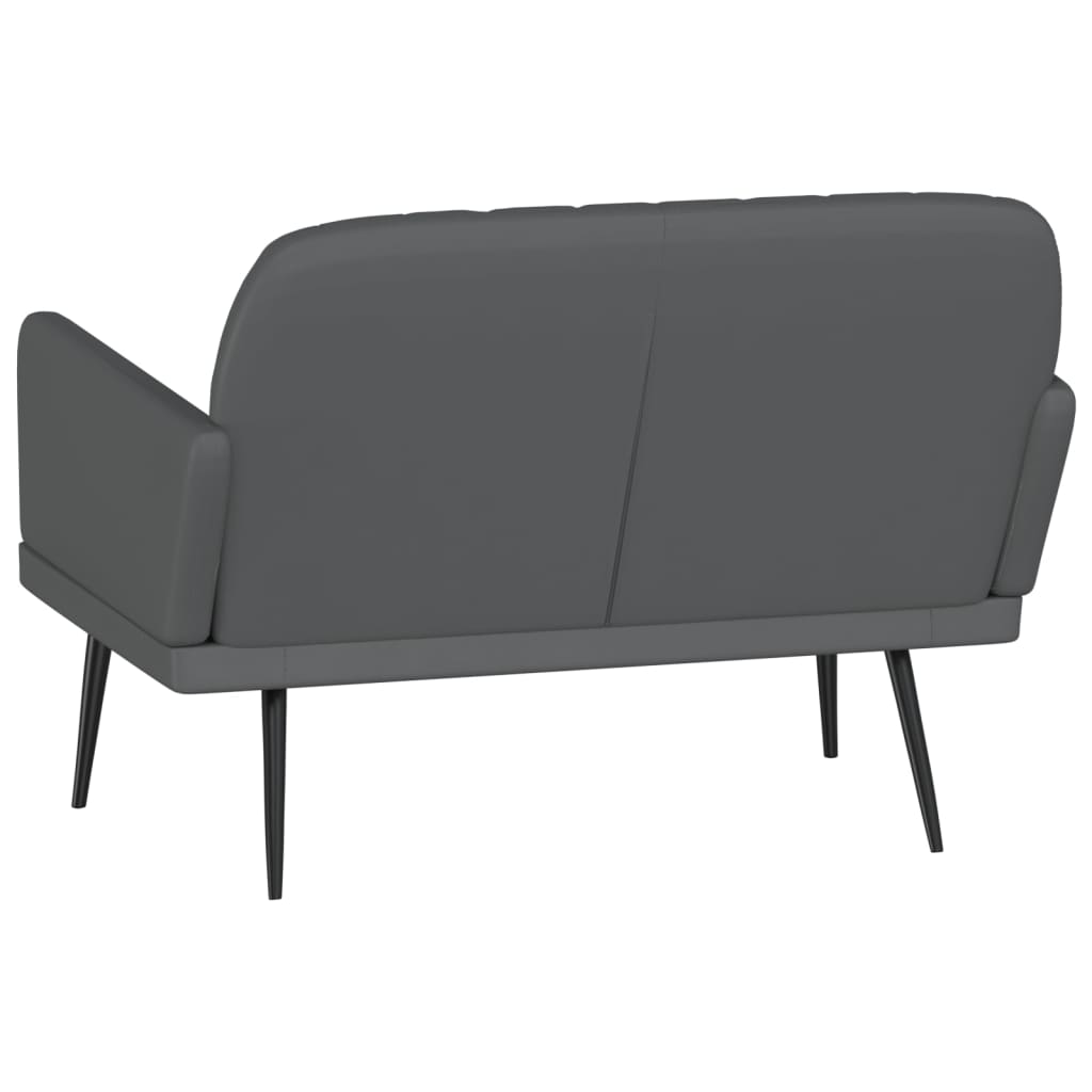 Bankje 107x80x81 cm kunstleer grijs is nu te koop bij PeponiXL, paradijselijk wonen!