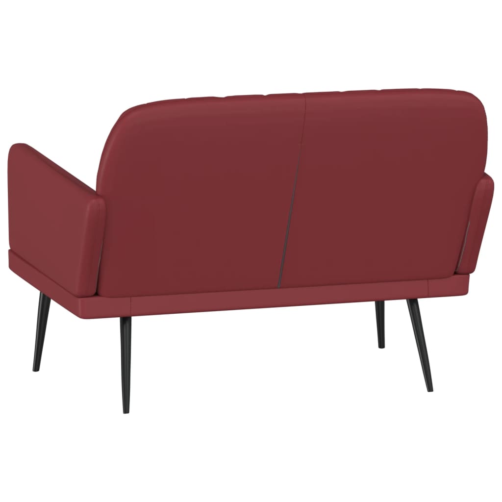Bankje 107x80x81 cm kunstleer wijnrood is nu te koop bij PeponiXL, paradijselijk wonen!