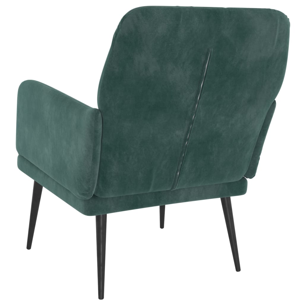 Fauteuil 62x79x79 cm fluweel donkergroen is nu te koop bij PeponiXL, paradijselijk wonen!