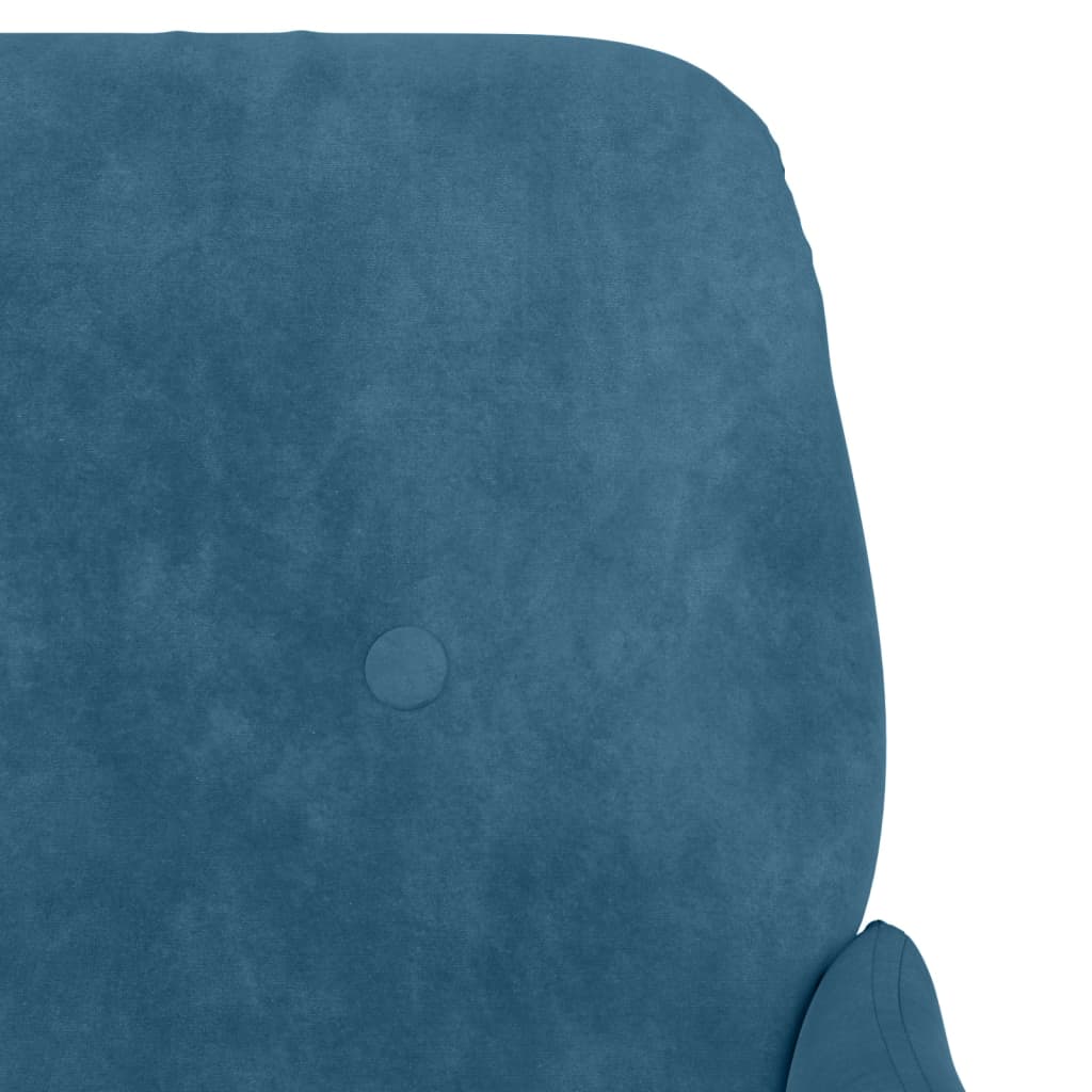 Fauteuil 62x79x79 cm fluweel blauw is nu te koop bij PeponiXL, paradijselijk wonen!