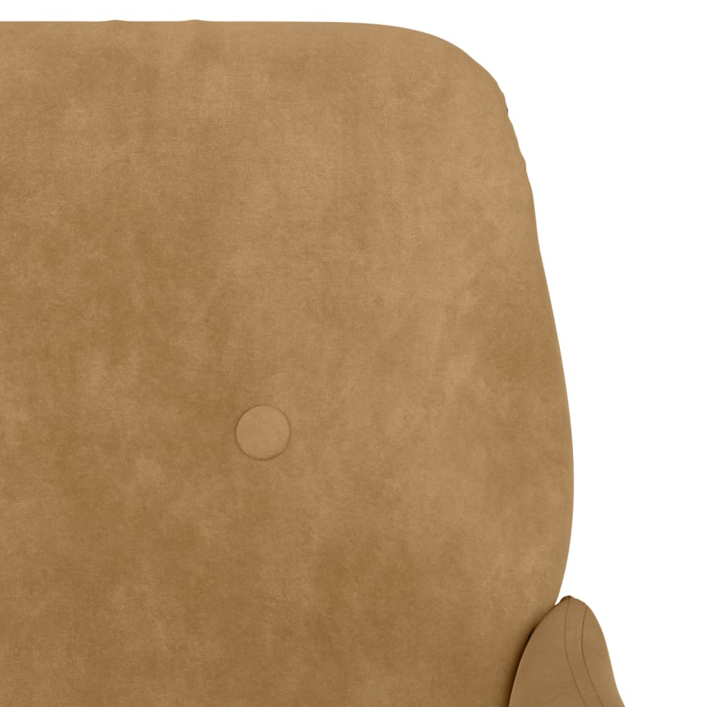 Bankje 108x79x79 cm fluweel bruin is nu te koop bij PeponiXL, paradijselijk wonen!