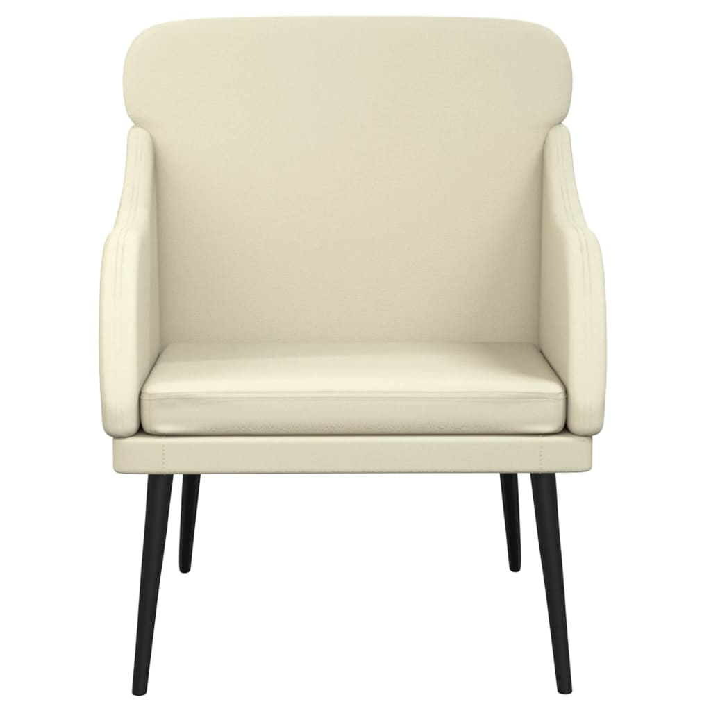 Fauteuil 63x76x80 cm kunstleer crèmekleurig is nu te koop bij PeponiXL, paradijselijk wonen!
