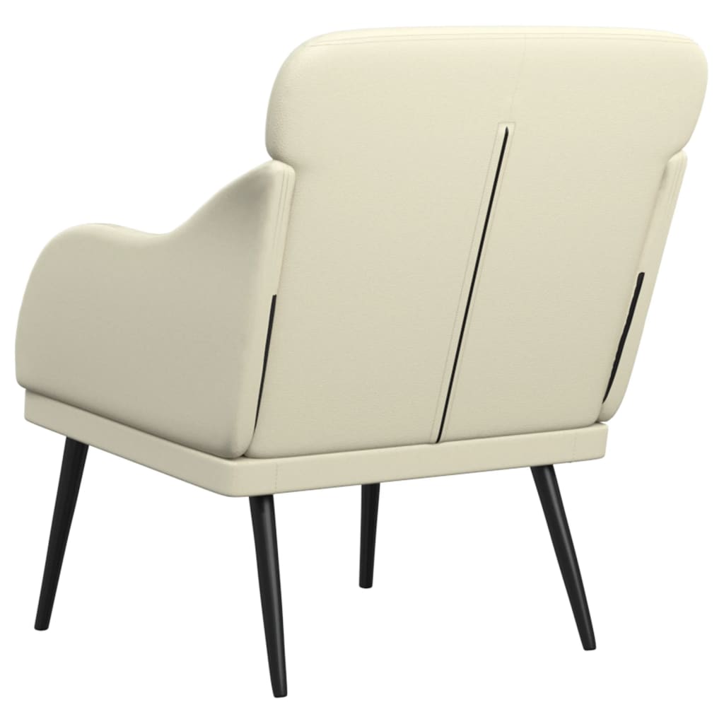 Fauteuil 63x76x80 cm kunstleer crèmekleurig is nu te koop bij PeponiXL, paradijselijk wonen!