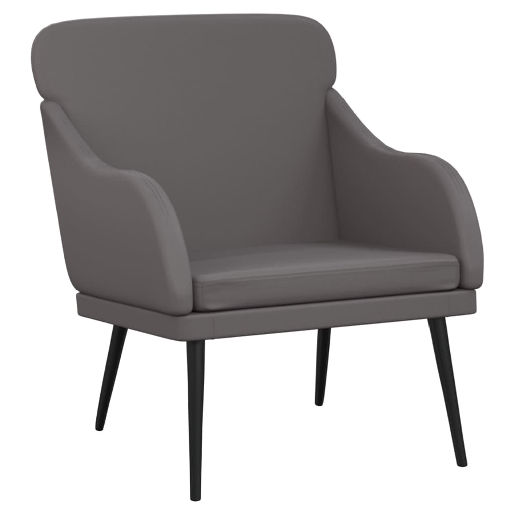 Fauteuil 63x76x80 cm kunstleer grijs is nu te koop bij PeponiXL, paradijselijk wonen!