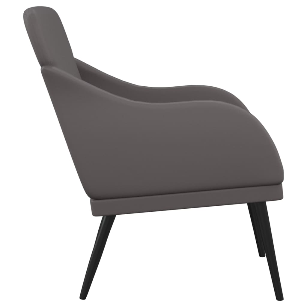 Fauteuil 63x76x80 cm kunstleer grijs is nu te koop bij PeponiXL, paradijselijk wonen!