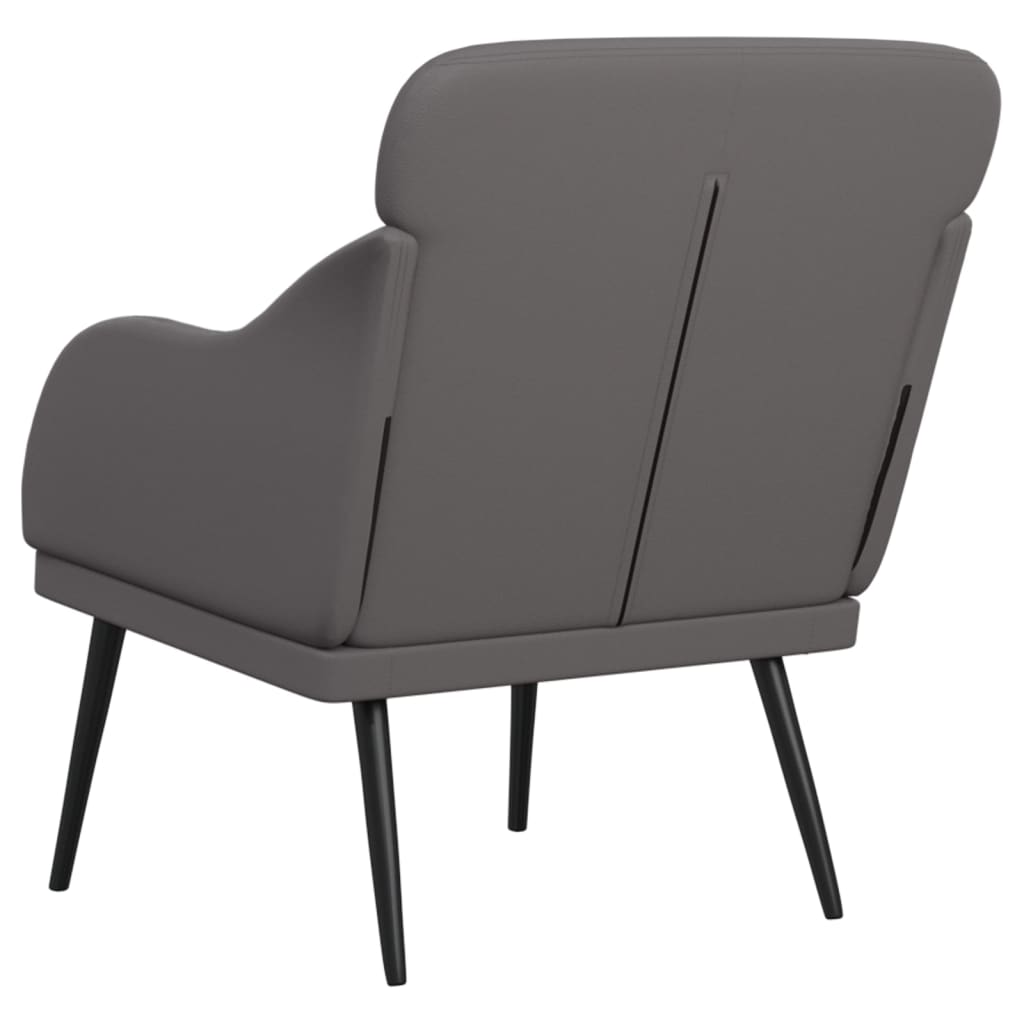 Fauteuil 63x76x80 cm kunstleer grijs is nu te koop bij PeponiXL, paradijselijk wonen!