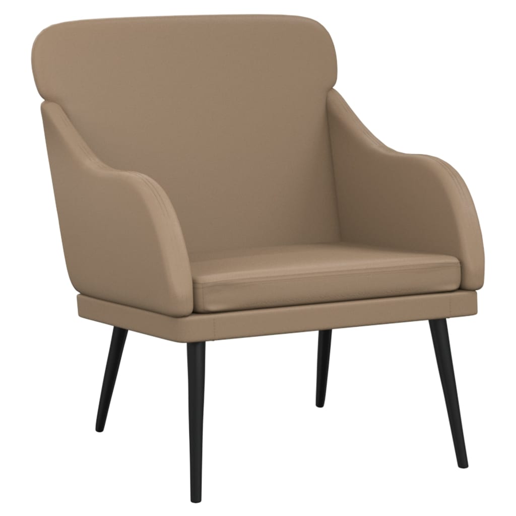 Fauteuil 63x76x80 cm kunstleer cappuccinokleurig is nu te koop bij PeponiXL, paradijselijk wonen!