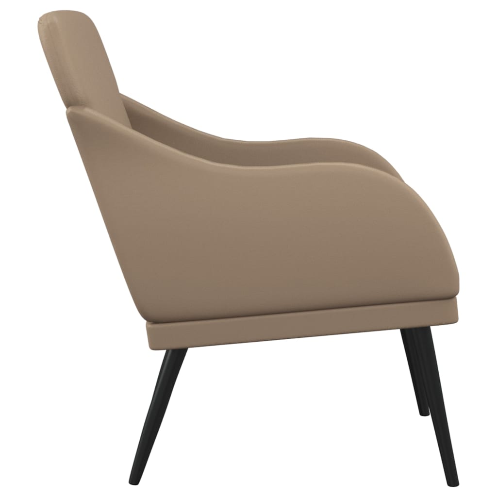 Fauteuil 63x76x80 cm kunstleer cappuccinokleurig is nu te koop bij PeponiXL, paradijselijk wonen!