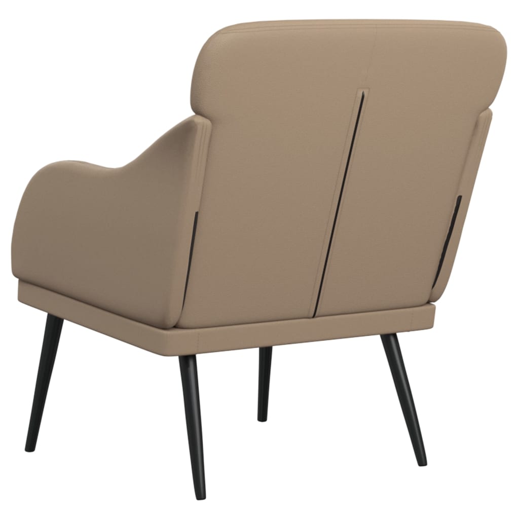 Fauteuil 63x76x80 cm kunstleer cappuccinokleurig is nu te koop bij PeponiXL, paradijselijk wonen!